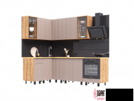 Кухня "Оливия Нью" 1,4*2,4м МДФ  (МФ) - "Лабиринт" - интернет-магазин мебели для дома в Екатеринбурге, Первоуральске и Ревде