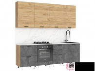 Кухня "Рио нью" 2,4м (900). Компоновка №2 (МФ) - "Лабиринт" - интернет-магазин мебели для дома в Екатеринбурге, Первоуральске и Ревде