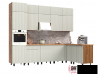 Кухня "Оливия Нью" 3,0*1,8 Компоновка №3 МДФ  (МФ) - "Лабиринт" - интернет-магазин мебели для дома в Екатеринбурге, Первоуральске и Ревде