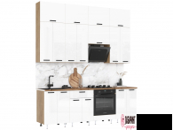 Кухня "Рио нью" 2,4м (1350). Компоновка №3 (МФ) - "Лабиринт" - интернет-магазин мебели для дома в Екатеринбурге, Первоуральске и Ревде