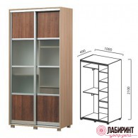 Шкаф-купе 2-х дв с ящиками ПМ-15 "Юниор-6"  (МВ) - "Лабиринт" - интернет-магазин мебели для дома в Екатеринбурге, Первоуральске и Ревде