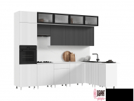 Кухня "Оливия Нью" 3,0*1,8 Компоновка №4 МДФ  (МФ) - "Лабиринт" - интернет-магазин мебели для дома в Екатеринбурге, Первоуральске и Ревде