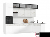 Кухня "Оливия Нью" 3,0*1,8 Компоновка №1 МДФ  (МФ) - "Лабиринт" - интернет-магазин мебели для дома в Екатеринбурге, Первоуральске и Ревде